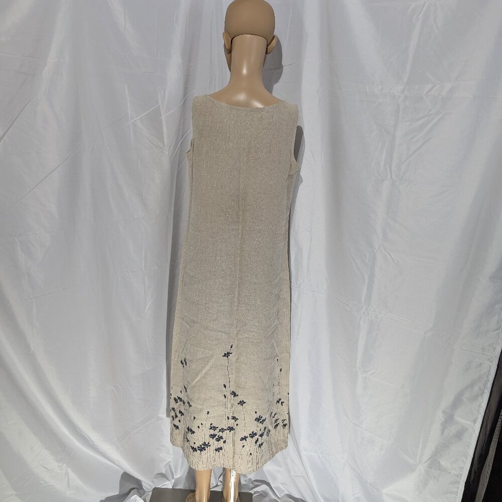 Uniform Petites John Paul Richard 100% Linen with Flower accent Women's SP - Picture 2 of 6